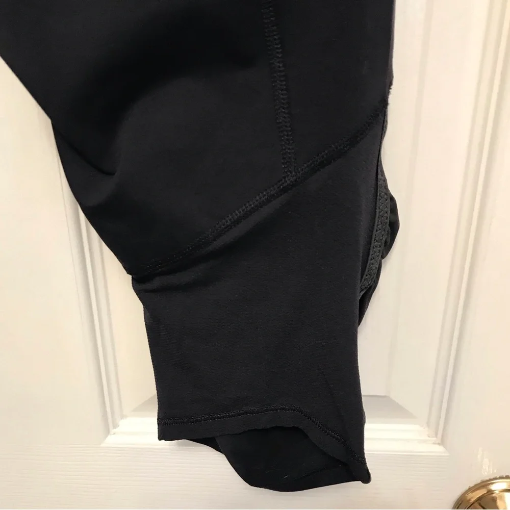 Lululemon Run For Your Life Crop Ruched Knee Leggings Black